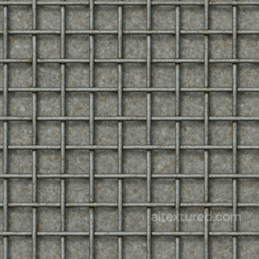 Wire Mesh Fence With Galvanized Metal And Metal Rust Details seamless Fences PBR texture