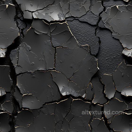 Cracked & Holes Texture of Dark Peeling Paint with Deep Cracks and Split Surfaces Cracked & Holes texture preview