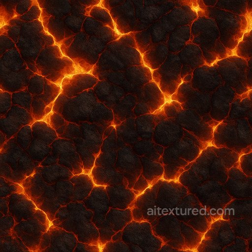 Lava - Glowing Fire Ground Texture texture preview