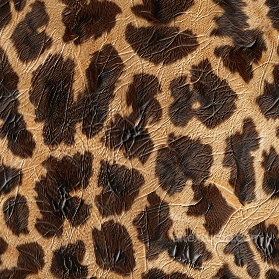 Wrinkled Leopard Print Leather PBR Texture with Rich Brown and Black Spots Leather texture preview