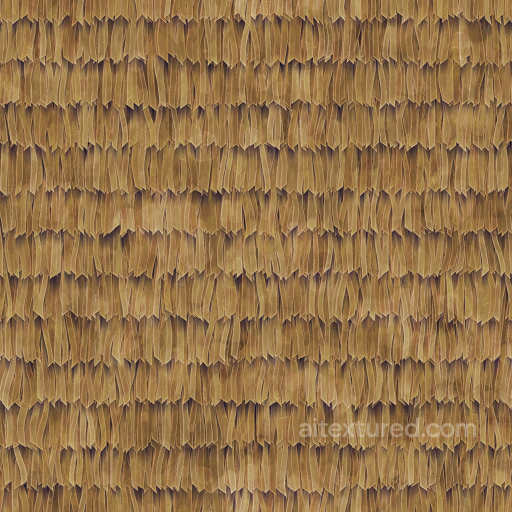 Stylized Cartoon Roof Thatched - Seamless PBR Texture seamless Roofing PBR texture