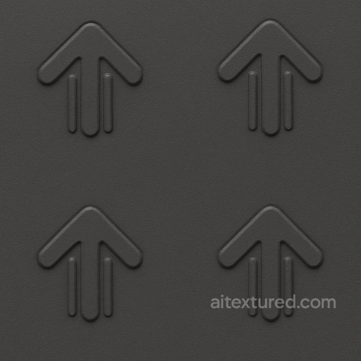 Tactile Plate With Tactile Arrows And Charcoal Black Matte Finish seamless Tactile Plate PBR texture