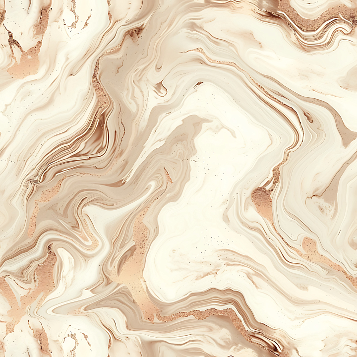 Creamy Beige Marble with Elegant Rose Gold Swirls seamless PBR texture preview