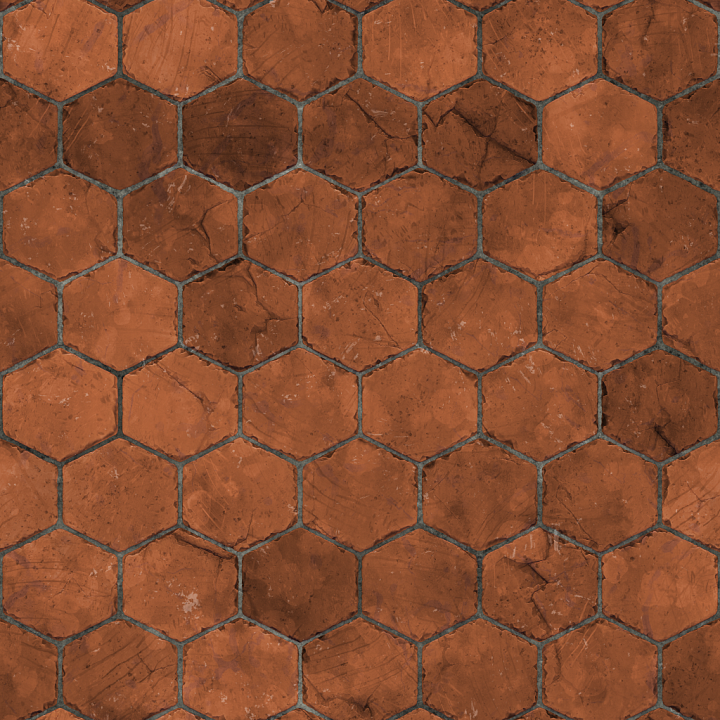 Terracotta Tile seamless PBR texture preview