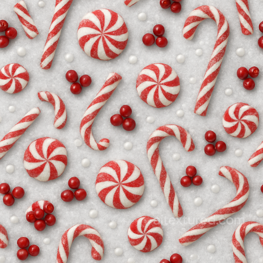 Seamless 8K PBR 3D Texture of Candy Cane Striped Sweet Surface for Christmas seamless Merry christmas PBR texture