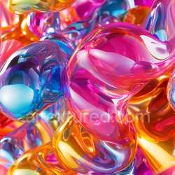 seamless Seamless 3D Inflated Transparent Bubble PBR Texture in Bright Colors texture 8k free download PBR