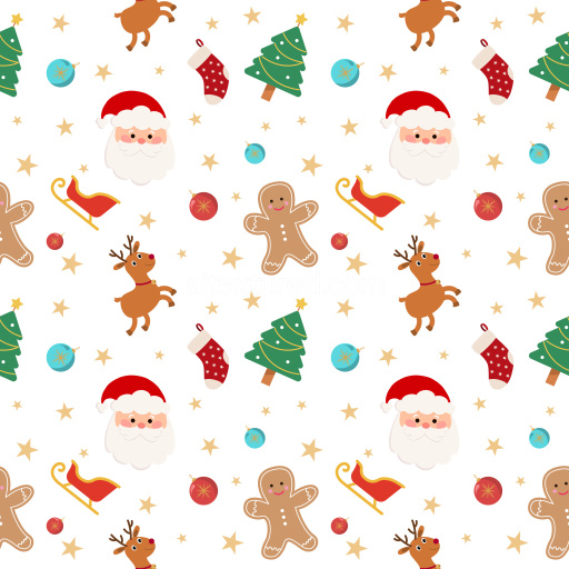 Pattern Bundle - Seamless 3D Pattern PBR Texture with Festive Christmas Icons and Playful Motifs texture preview