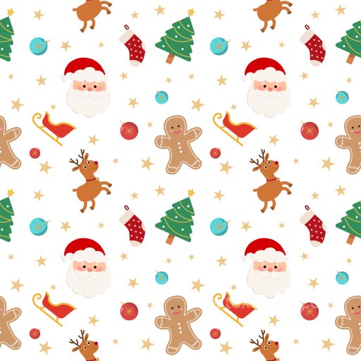 Pattern PBR Texture with Festive Christmas Icons and Playful Motifs seamless Pattern Bundle PBR texture