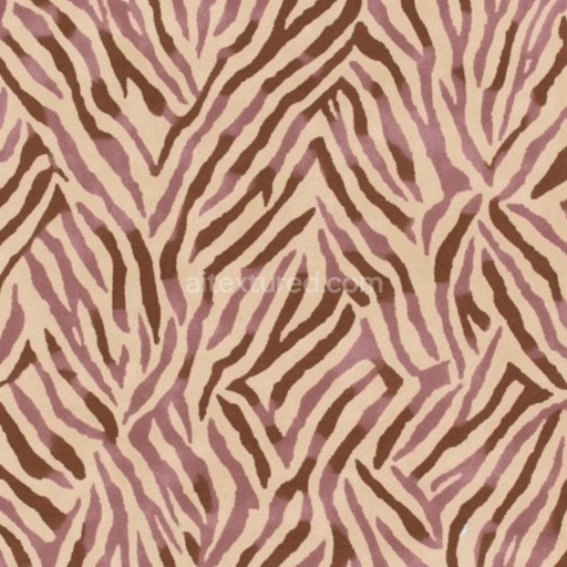 Seamless 3D PBR Leopard Print Fabric Texture with Muted Brown and Mauve Stripes