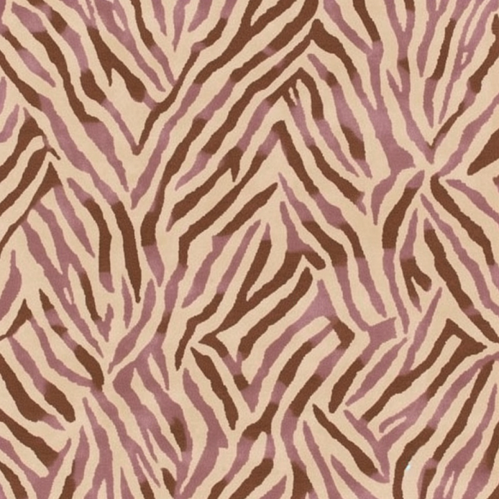 Soft Leopard Print Fabric with Brown and Mauve Stripes seamless PBR texture preview