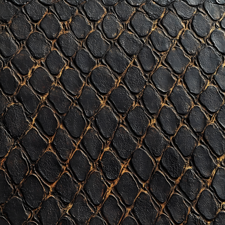 Of Dark Cracked Reptile Skin With Scaling Detail seamless PBR texture preview