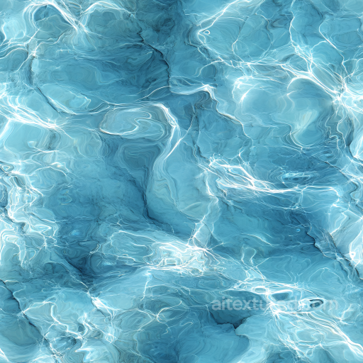 Clear Pool Water Seamless Texture with Vibrant Caustics and Gentle Ripples seamless Water PBR texture