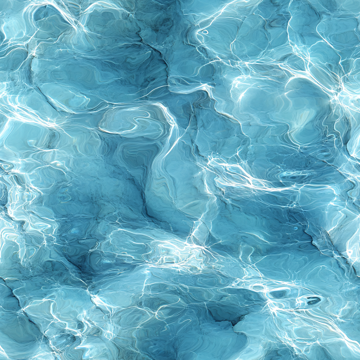 Clear Pool Water with Vibrant Caustics and Gentle Ripples seamless PBR texture preview
