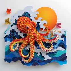 seamless Seamless 3D PBR Texture of Bright Orange Cephalopod Scale Pattern texture 8k free download PBR