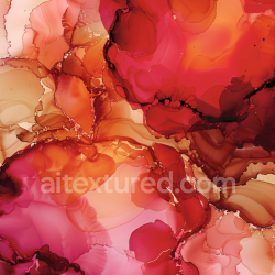 seamless Seamless 3D Alcohol Ink PBR Texture Featuring Rich Red and Orange Fluid Waves texture 8k free download PBR