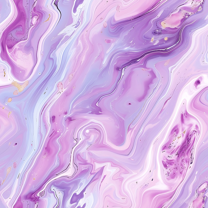 Purple Marble Stone with Fluid Swirling Patterns and Gold Accents seamless PBR texture preview