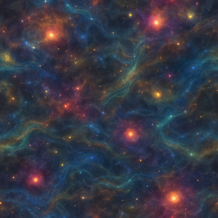 Cosmic Microwave Background With Dark Matter Patches And Spectral Bands seamless PBR texture preview