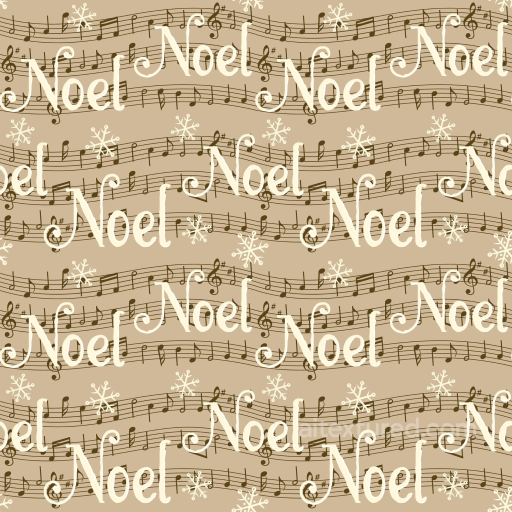 Vintage Paper Texture Featuring Noel Script and Sheet Music Pattern seamless Vintage Scrapbook PBR texture