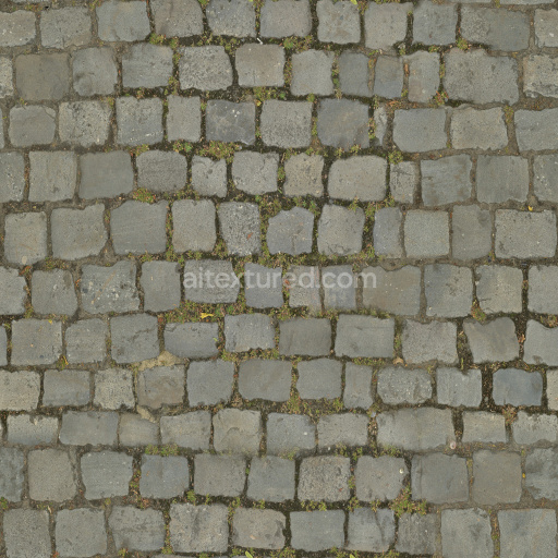 Paving Stones Tileable Cobblestone Rough Weathered Granite Gray Surface Natural