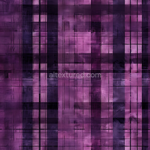Seamless 3D Metal PBR Texture of Brushed Purple Stained Metal Panels with Abstract Grid Pattern
