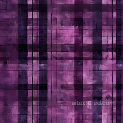 Plaid - Seamless 3D Metal PBR Texture of Brushed Purple Stained Metal Panels with Abstract Grid P… texture preview
