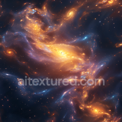seamless Seamless 3D Space PBR Texture of Radiant Galaxy Clouds with Swirling Nebulae texture 8k free download PBR