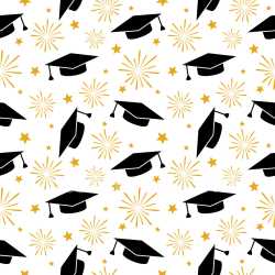 Pattern Bundle - Seamless 3D Pattern PBR Texture Featuring Graduation Caps and Starbursts texture preview