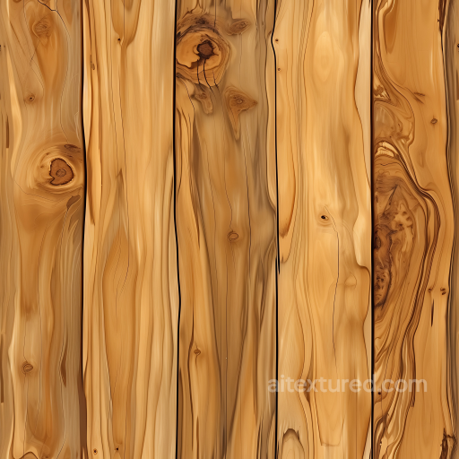 Honey Pine Wood Planks PBR Texture with Distinctive Knots and Grain seamless Wood PBR texture