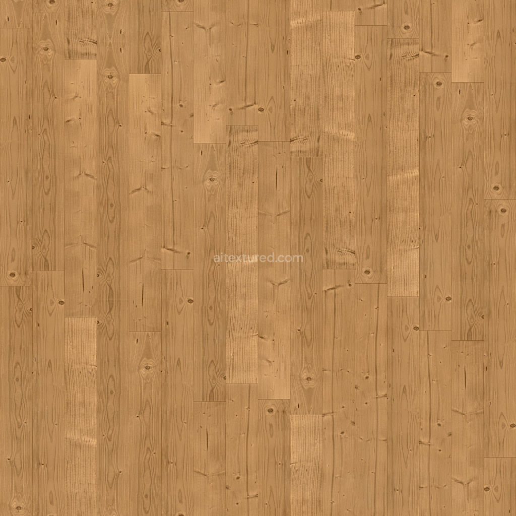 Seamless wood floor PBR texture with natural grain pattern