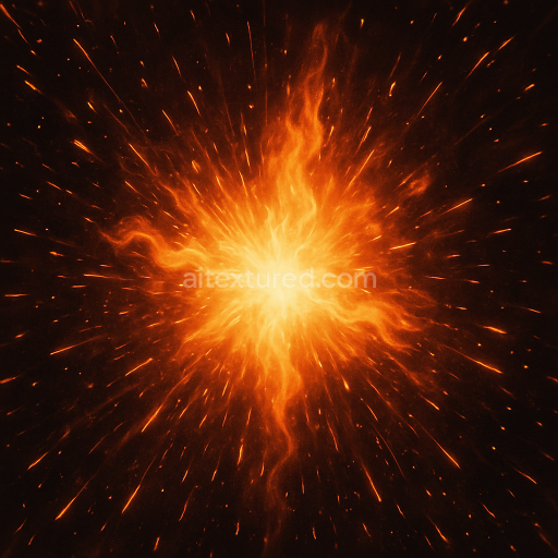 Seamless 3d texture with fire flare and explosive flare effects showing dynamic explosion bursts in 8k pbr