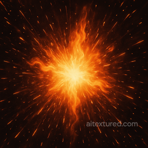 With Fire Flare And Explosive Flare Effects Showing Dynamic Explosion Bursts In 8K PBR seamless Explosion PBR texture