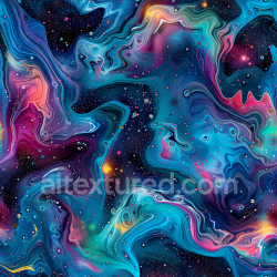 seamless Seamless 3D Space PBR Texture Featuring Vivid Cosmic Nebula Swirls and Starfield texture 8k free download PBR
