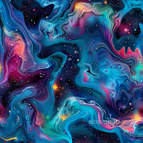 Space PBR Texture Featuring Vivid Cosmic Nebula Swirls and Starfield Star, space, planets texture preview