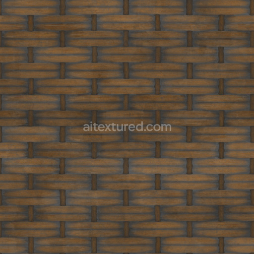 Wicker Woven Natural Texture Seamless Pbr Matte Wood Decorative Craft
