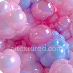 seamless Seamless 3D Inflated Glossy Bubble PBR Texture in Pink and Blue texture 8k free download PBR