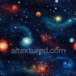 seamless Seamless 3D Space PBR Texture Featuring Vibrant Galactic Nebulae and Starfield texture 8k free download PBR