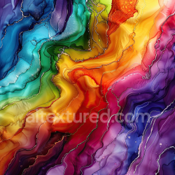 seamless Seamless 3D Alcohol Ink PBR Texture with Vibrant Rainbow Fluid Waves and Fine Veins texture 8k free download PBR