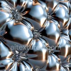 seamless Seamless 3D Inflated Metallic Bubble PBR Texture with Reflective Surface texture 8k free download PBR