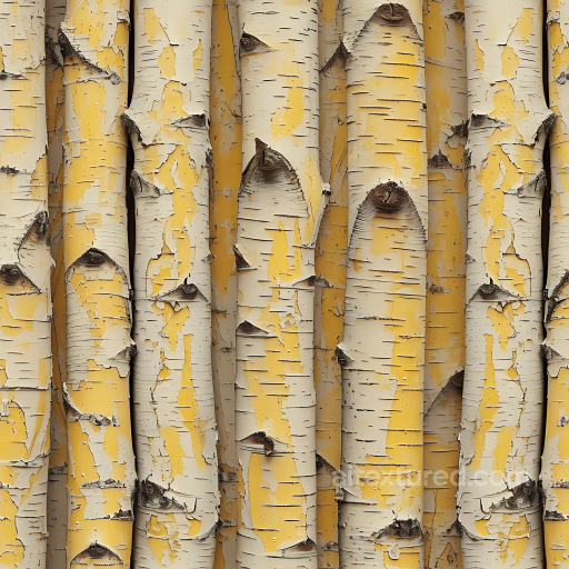 Wood Texture of Peeling Birch Bark with Natural Knots seamless Wood PBR texture