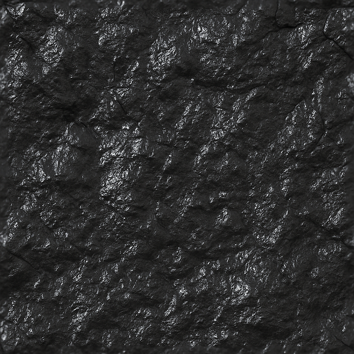 Coal Surface Shiny Glossy Wet Charcoal Color seamless PBR texture preview