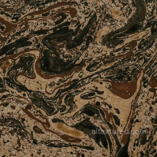PBR Seamless Marble Texture with Dark Brown and Black Swirling Patterns seamless Marble PBR texture