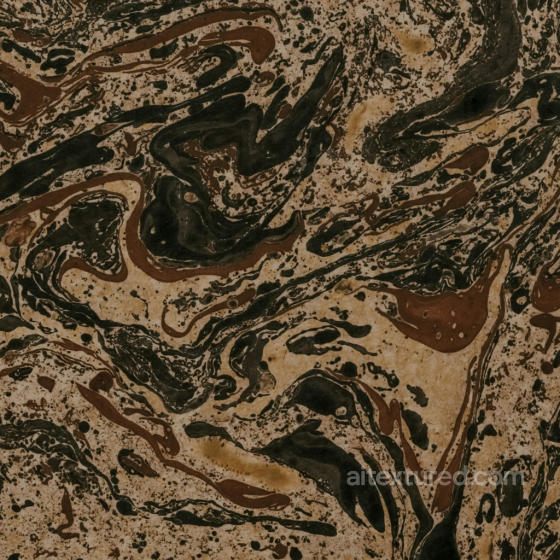 PBR Seamless Marble Texture with Dark Brown and Black Swirling Patterns Marble texture preview