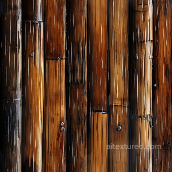 Polished Vertical Bamboo Culms in Warm Browns Seamless Texture Bamboo texture preview