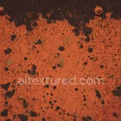 seamless Seamless 3D Cracked and Holes PBR Texture of Rusty Orange Metal Plate with Corrosion Details texture 8k free download PBR