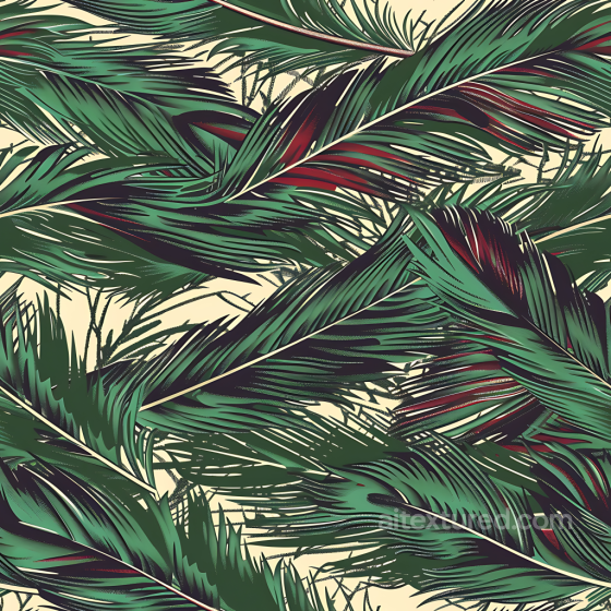Jungle Leaf Camouflage PBR Texture with Stylized Tropical Foliage Pattern Color Camouflage texture preview