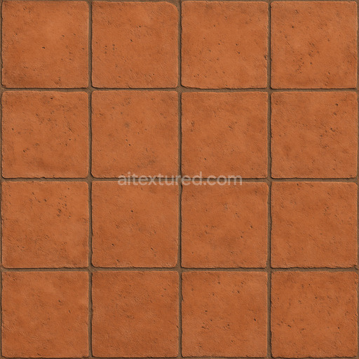 Detailed Terracotta Tile Texture Seamless