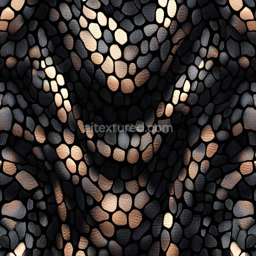 Seamless 3D PBR Reptilian Scaled Skin Texture Featuring Detailed Pores and Organic Scale Pattern