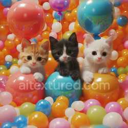 seamless Seamless 3D Inflated Balloon PBR Texture with Glossy Multicolor Spheres texture 8k free download PBR