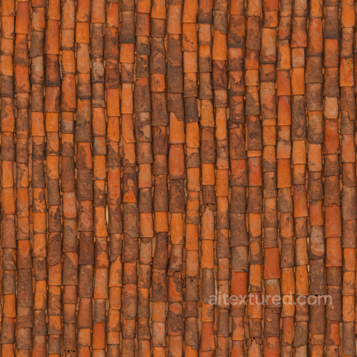 Clay Roof Tiles seamless Roofing PBR texture