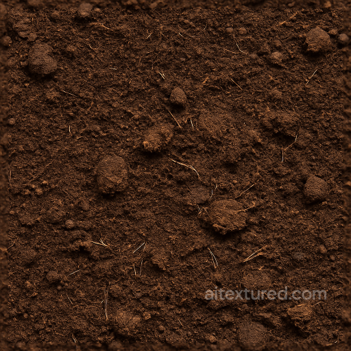 Peat Moss Ground Surface With Organic Soil And Humus Layers seamless Ground surface PBR texture